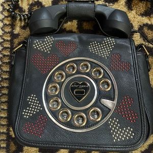 Betsey Johnson black Phone Purse